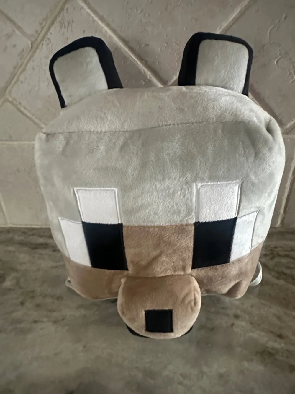 Minecraft Wolf Plush Backpack